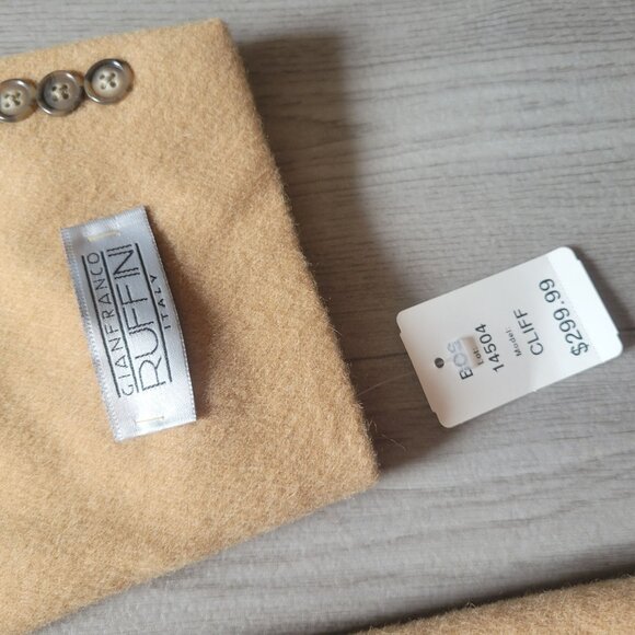 Gianfranco Ruffini Mens Camel Hair Blazer Size 44LG - Picture 7 of 10